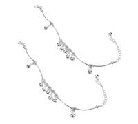 Healeved 2 Piezas Anklets For Women Ethnic Bell Foot Chain Lightweight Durable Belly Dance Jewelry For Stage Performance Practice And Beach Sandals