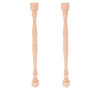Healeved 2 Piezas Balaustres Decorativos de Madera Khaki para Escalera, Columna Robusta Terminar Estructura Resistente para Protección Mascotas