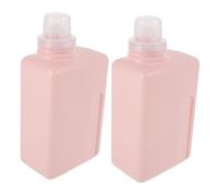 Healeved 2 Piezas Botellas Dosificadoras Cuadradas para Líquidos de Lavado Reutilizables de Plástico Dispensador Preciso para Jabón Cocina y Baño Diseño Ahorra Espacio