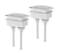 Healeved 2 Piezas Botón Doble para Tanque de Inodoro Varilla Extendida, Plástico Texturizado, Control Dual para Baño, Adecuado para Personas Mayores Movilidad Reducida