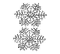 Healeved 2 Piezas Broche De De Nieve Pins De Seguridad Decorativos Broche De Imperdibles Pasadores De Broche De Cristal De Dhinestone Broches De Sombrero De Cristal Silver Aleación