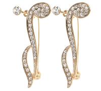 Healeved 2 Piezas Broche De Nota Musical Alfiler De Caldo Broches Joyas De Notas Musicales Broche De Musica Broche De Tema Musical Broche De Solapa Alfileres De Música Golden Diamante