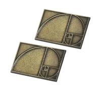 Healeved 2 Piezas Broche Pin de Ropa Matemático Doble Diseño Vintage de Proporción Áurea Emblema Académico para Mochilas y Suéteres Estilo Medieval para Profesores y Estudiantes