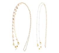 Healeved 2 Piezas Cadena Antipérdida para Correa para Colgar Doradas para Usar Público Correas para Gafas