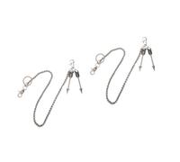 Healeved 2 Piezas Cadena Decorativa de Cintura Punk para Pantalones Accesorio de Hip Hop para Jeans y Look Casual Color Plateado Unisex