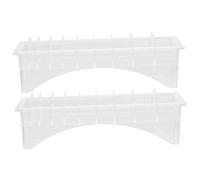 Healeved 2 piezas Caja de Almacenamiento para Peines Guía Resistente Abs Organizador para Peluquería y Barbería Soporte Práctico para Herramientas de Estilismo Color Negro y Transparente
