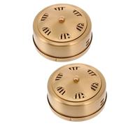 Healeved 2 Piezas Caja De Moxibustión Raspador Desencadenar Masajeador De Cabeza Sostuvo Rascador De Cabeza Herramienta De Masaje Creativo Tanque De Moxa Caso De Moxibustión Cobre Golden