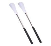 Healeved 2 piezas Calzador Metálico Extensible con Mango Ajustable para Zapatos y Botines Herramienta Ergonómica de Acero Inoxidable para Personas Mayores Embarazadas Dolor Lumbar