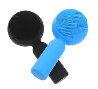 Healeved 2 Piezas Cepillo de silicona limpieza depuración cara vacío cepillado limpiador depurador de piel cepillo para fregar la cara gel de sílice