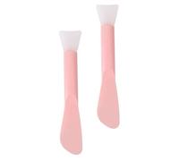 Healeved 2 piezas Cepillos Aplicadores de Mascarilla Facial de Silicona Doble Cabeza Aplicadores Suaves para Barro Herramienta Portátil para Cuidado de Piel y Maquillaje