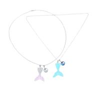 Healeved 2 piezas Collares de con Diseño de Degradado Set Joyería para Mujeres Accesorios de Playa y Disfraces de Halloween Colgantes Únicos y Coloridos