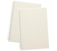 Healeved 2 Piezas Cuaderno de Espiral Cuadriculado A5 para Matemáticas, | Papel Blanco, Tapa Simple y Resistente, Adecuado para Personas y Compañeros, Uso Diario y Creativo