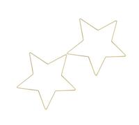 Healeved 2 Piezas de Aros Metálicos de Hierro Dorado con Forma de Pentágono para Macramé, Estructura Estable Adecuada para Guirnaldas y Colgantes Decorativos