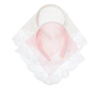 Healeved 2 Piezas Diadema de Encaje Integrada con Pañuelo Banda Antideslizante para Mujer Accesorio de Moda para Casual y Formal Beige y Rosa