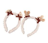 Healeved 2 piezas Diadema de Peluche de Oveja y Conejo Accesorio Cómodo para Pelo Elástico para Fiesta y Cosplay