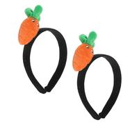 Healeved 2 piezas Diademas de Peluche con Diseño de Zanahoria para Adultos Accesorios Divertidos para Cabello Uso Diario y Actuaciones para Festivales y Cuidado Facial