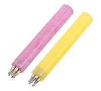 Healeved 2 Piezas Herramienta para Dibujar Flores Uñas Bolígrafo de Acrílico Fácil de Manejar en Colores Amarillo y Rosa para Uso Diario Salones