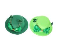 Healeved 2 piezas Horquillas de Sombrero de San de Accesorios para Cabello Verde Decoraciones para Fiestas y Celebraciones Clip de Sombrero Leprechaun para Mujeres