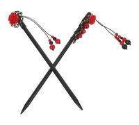 Healeved 2 Piezas Palillos para Cabello Chinos Vintage Pasadores con Borla y Flores Hechos Mano Accesorios Elegantes para Peinados de Boda y Uso Diario Sujeta Cabello sin Dañar Estilo