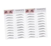 Healeved 2 Piezas Pegatinas Para Cejas De Efecto Pelo Ceja De Imitación Artificial Para Hombres y Mujeres Plantillas De