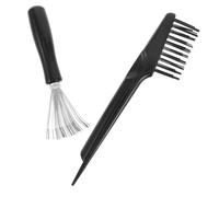 Healeved 2 Piezas Peine de Limpieza Rastrillo de Alambre Metálico Limpiador de Polvo para Peines Adecuado para Uso Doméstico Salón Herramienta de Limpieza