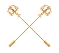 Healeved 2 Piezas pin de solapa para traje de hombre broche de equilibrio libra de oro broche de escala libra pin de solapa de juez Golden