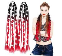 Healeved 2 Piezas Ponytail Hair Extensions de Color Gradiente con Banda Elástica Extensiones de Cabello Realistas y Cómodas para Mujeres Peluca de con Seguro