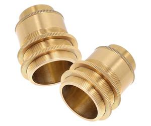 Healeved 2 Piezas Portalámparas Diseño de Doble Anillo de Aluminio E27 Metálico Resistente a Deformaciones y Fácil Instalación Vintage para Lámparas Colgantes en Cafés y Salones