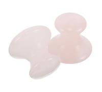 Healeved 2 Piezas Rodillo de Masaje y Herramienta Gua Sha de Jade en Forma de Hongo para Aliviar Tensión Muscular y Revitalizar Piel Cansada en Casa o Spa