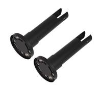 Healeved 2 Piezas Soporte de Partición de Baño Herrajes para Mamparas de Baño Acero Inoxidable Negro 10cm Suelo para Mampara de Inodoro