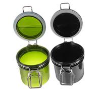 Healeved 2 Piezas tanque de almacenamiento de pegamento contenedores de brillo de labios Fabricante criba vibradora eyelash glue Adhesivo para pestañas soportes para pegamento de pestañas