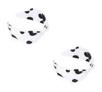 Healeved 2 Piezas venda pasadores de pelo lazos de pelo elásticos negros diadema anudada diadema de mujer hair topper turbantes para mujer aro de ala ancha aro de de