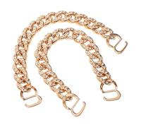 Healeved 2 Piezas Zapatos de hoyo cadena de oro rosa accesorios cadena de zapatos hechizas cadena de encantos de zapatos cadena de amuletos de zapatos de bricolaje Rose