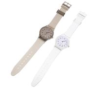 Healeved 2 Relojes Infantiles Resistentes al Agua Reloj de Pulsera Estudiantes Diseño Clásico Plástico Duradero Colores Blanco y Negro Adecuado para Uso Diario y Actividades al Aire