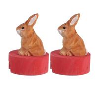 Healeved 2 Sacapuntas de Madera Forma de Conejo Kawaii Sacapuntas Manual Portátil para Diseño Compacto y Ligero Adecuado para Escuela Estudio y Viajes