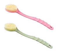Healeved 2 Uds De Baño Con Mango Esponja De Limpieza Cepillos Para La Espalda Cepillos De Baño Cepillo Para La Espalda Depurador De Espalda Depurador De Silicona Exfoliante