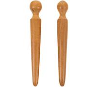 Healeved 2 Uds Herramientas De Masajeador Tailandés De Madera Palos De Masaje De Reflexología Tradicional De Pie De Cuerpo Completo Herramienta De Masaje De Punto Gatillo Guasha