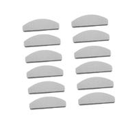 Healeved 20 Mini Bloques Pulidores de Uñas en Forma de Media Luna, Doble Cara Arena de Corindón Blanco y Algodón Elástico para Salón Profesional