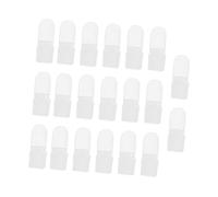 Healeved 20 Piezas Estuche De Uñas Remojo De Uñas Gel De Esmalte Porta Tapas De Esmalte De Uñas Tapa Quitaesmalte Quita El Esmalte De Uñas Clavo El Plastico