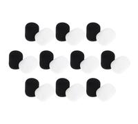 Healeved 20 Piezas Fundas Protectoras para Micrófono Cubiertas Antiviento de Espuma para Auriculares y Micrófonos de Solapa Reducción de Ruido para Entrevistas y Conferencias Colores