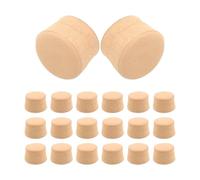 Healeved 20 Piezas Mm/" Instrumentos Herméticos Y Tapón De Corcho Cónico Re Fuga Tapón De Extremo De Repuesto Chino Sello De Madera Instrumento Dizi De Madera Para Flauta Tapones De
