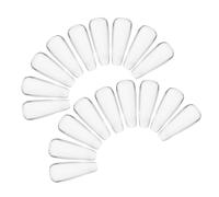 Healeved 20 Piezas Paleta de Uñas de Cristal Vitrina de Uñas Vidrio Forma Trapezoidal Larga Selección Fácil de Color Salones de Belleza Uso Personal