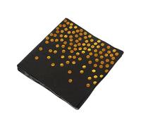 Healeved 20 Piezas Servilletas De Puntos Servilletas De Cóctel De Boda Decorativas Servilleta Decorativa De Papel Doradas Para Boda Black