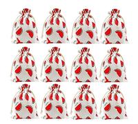 Healeved 20piezas Bolsa De Almacenamiento Cordón Para Guardar Joyas Bolsas Cordón Estampadas De Frutas Para Viajes