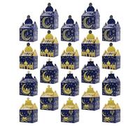 Healeved 20piezas Caja de Obsequio para Eid Mubarak Diseño de Luna Estrella y Castillo para Dulces de Ramadán Suministros para Fiesta de Eid y Cajas de Dulces para Cumpleaños