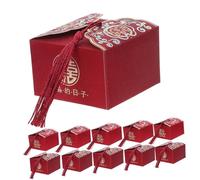 Healeved 20piezas Cajas De De Boda Chinas Con Flecos Rojos De Caja De Pequeñas Bautizos y Celebraciones y Funcionales Para Invitados