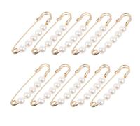 Healeved 20piezas Hebilla Antiexposición De Broche De Perlas Sintéticas Broches Imperdibles Cintura Del Pantalón Pinza Decorativa Para Uso Suéteres y Chales