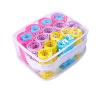 Healeved 20piezas Rizador De Pelo Plástico Multicolor Con Dientes Rodillos Para Estilismo Capilar y Ligero Para Uso Casa y Salón