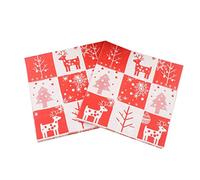 Healeved 20piezas Servilletas Navideñas de Papel Impresas Diseño de Alce y Ciervo Unidades por Paquete para Cenas de Navidad y Guardanapos de Fiesta