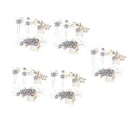Healeved 20piezas Tocado Nupcial Peine y Horquillas Accesorios De Novia Diseño Floral Para Bodas y Eventos Especiales